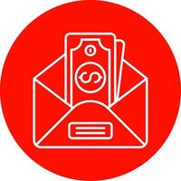 Envelope Linear Circle Multicolor Design Icon vector