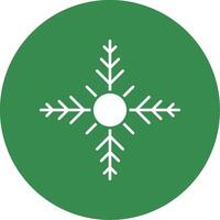 Snowflake Glyph Circle Icon vector