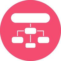 Hierarchical Structure Glyph Circle Icon vector