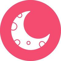 medio Luna glifo circulo icono vector