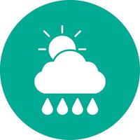 Morning,Rain Glyph Circle Icon vector