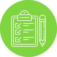 Exam Linear Circle Multicolor Design Icon vector