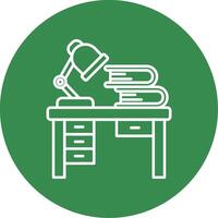 Workspace Linear Circle Multicolor Design Icon vector