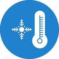 Snowflake Glyph Circle Icon vector