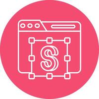 Text editor Linear Circle Multicolor Design Icon vector