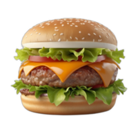 3d återges zinger burger png