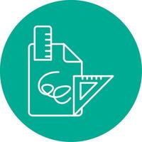 Drafts Linear Circle Multicolor Design Icon vector