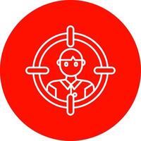 Target audience Linear Circle Multicolor Design Icon vector