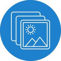 Gallery Linear Circle Multicolor Design Icon vector