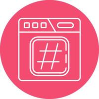 Hashtag Linear Circle Multicolor Design Icon vector