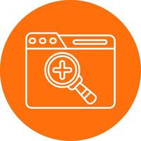 Zoom in Linear Circle Multicolor Design Icon vector