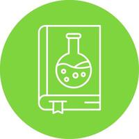 química libro lineal circulo multicolor diseño icono vector