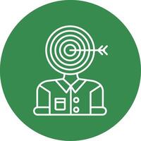Audience Linear Circle Multicolor Design Icon vector