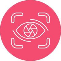 Focus Linear Circle Multicolor Design Icon vector