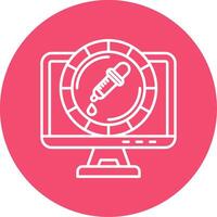 Color Linear Circle Multicolor Design Icon vector