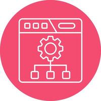 Setting Linear Circle Multicolor Design Icon vector