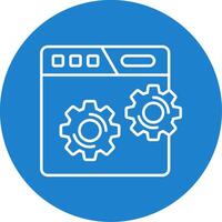 Web setting Linear Circle Multicolor Design Icon vector