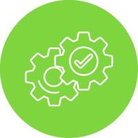 Setting Linear Circle Multicolor Design Icon vector