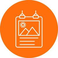 Poster Linear Circle Multicolor Design Icon vector