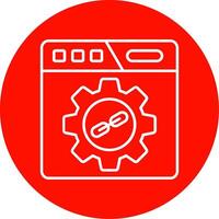 Backlink Linear Circle Multicolor Design Icon vector