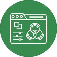 Color adjustment Linear Circle Multicolor Design Icon vector