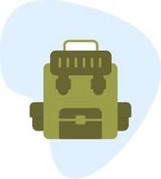 Military Backpack  Vector Icon