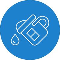 Paint bucket Linear Circle Multicolor Design Icon vector