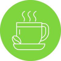 café lineal circulo multicolor diseño icono vector