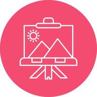 Canvas Linear Circle Multicolor Design Icon vector