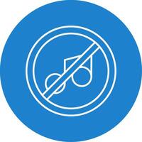 No music Linear Circle Multicolor Design Icon vector