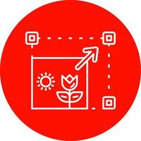 Resizing Linear Circle Multicolor Design Icon vector