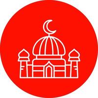 Dome Linear Circle Multicolor Design Icon vector
