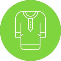 Clothes Linear Circle Multicolor Design Icon vector