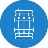 Barrel Linear Circle Multicolor Design Icon vector