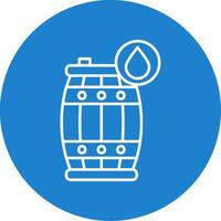 Oil barrel Linear Circle Multicolor Design Icon vector