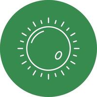 Sun Linear Circle Multicolor Design Icon vector