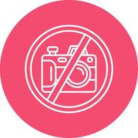 No camera Linear Circle Multicolor Design Icon vector