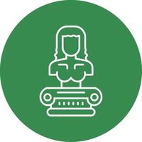 Sculputure Linear Circle Multicolor Design Icon vector