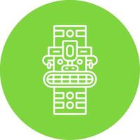 Totem Linear Circle Multicolor Design Icon vector