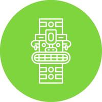 Totem Linear Circle Multicolor Design Icon vector