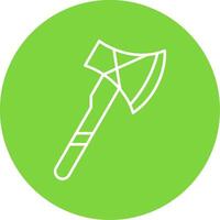 Axe Linear Circle Multicolor Design Icon vector