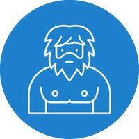 Men Linear Circle Multicolor Design Icon vector