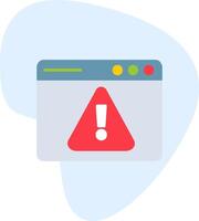 Web Warning Vector Icon