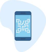 teléfono inteligente qr código vector icono