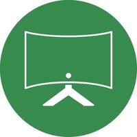 Computer Glyph Circle Icon vector