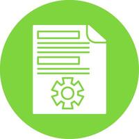 Project Management Glyph Circle Icon vector