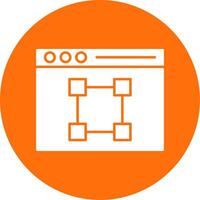 Text Editor Glyph Circle Icon vector