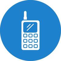 Walkie Talkie Glyph Circle Icon vector