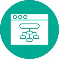 Browser Glyph Circle Icon vector