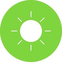 Sun Glyph Circle Icon vector